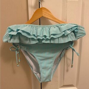 Jessica Simpson Aqua Striped Bikini
